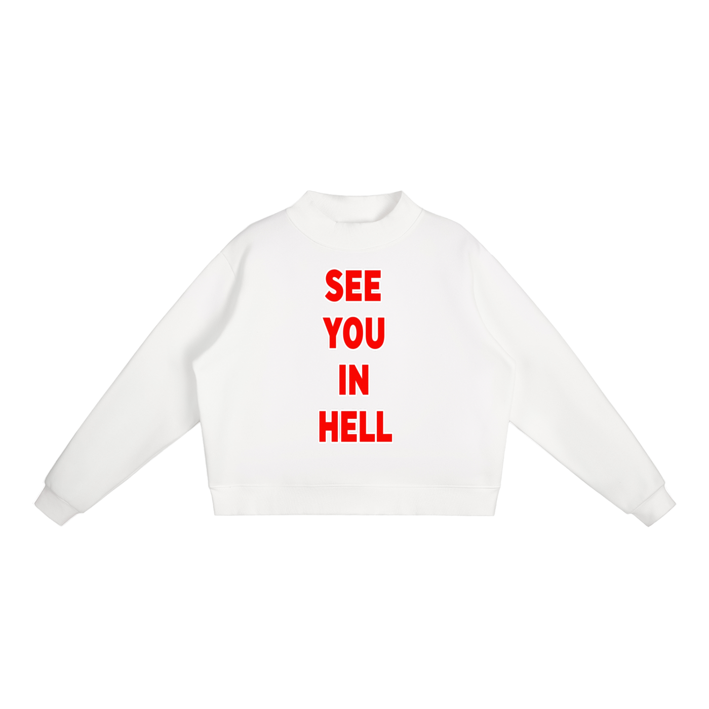 Essential Fleece Mock-Neck Crew Sweatshirt