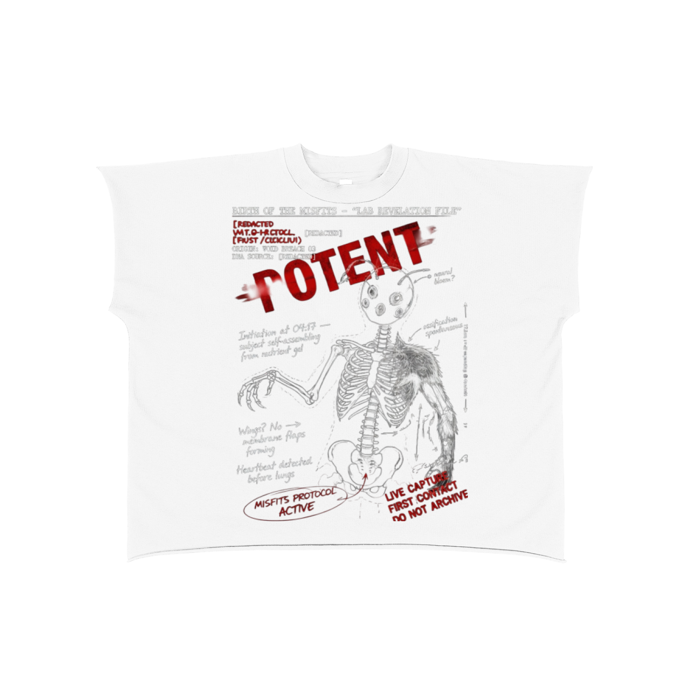 Raw Edge Boxy Non-Shrink T-Shirt