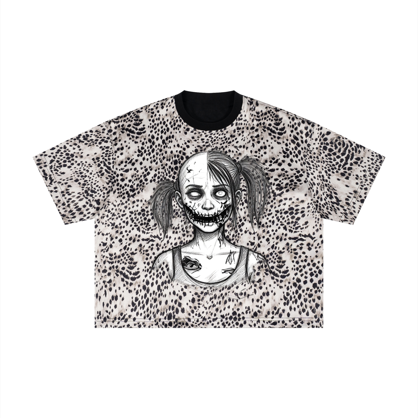 Unisex Leopard Print Boxy T-Shirt