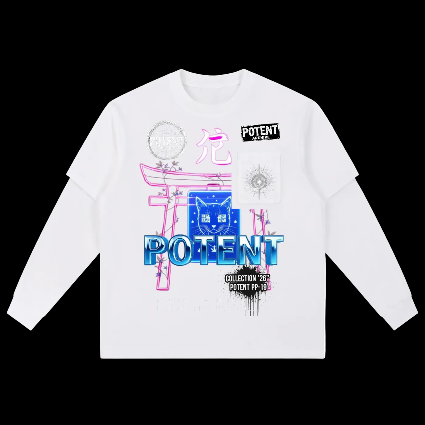 Layered Long Sleeve Oversized Tee