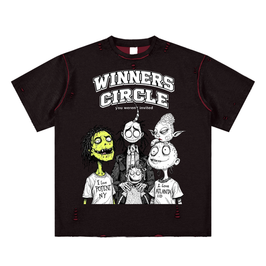 Hand-frayed Reversible T-shirt