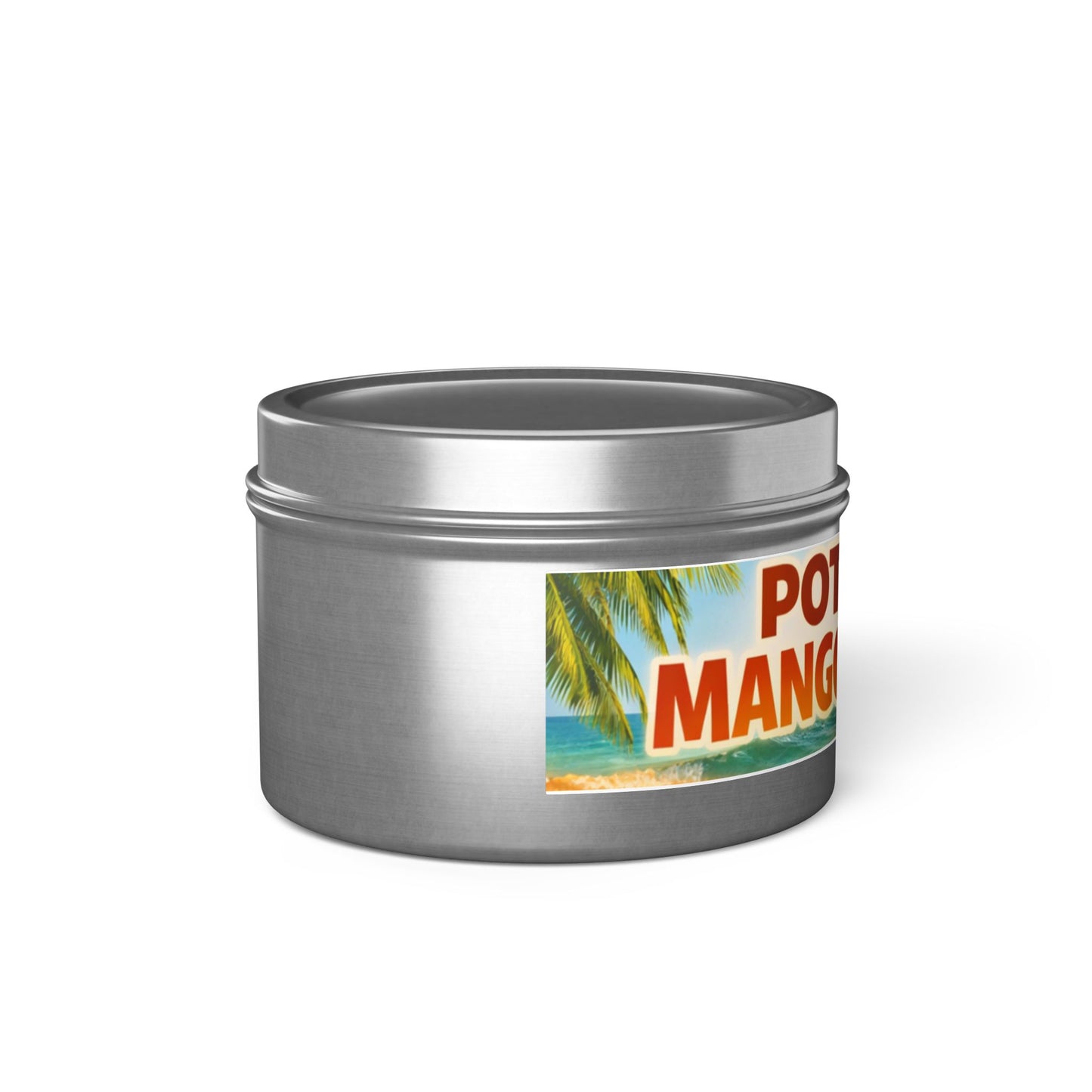POTENTS Mango Coco Tin Candle — Tropical Mango & Coconut Scented Candle