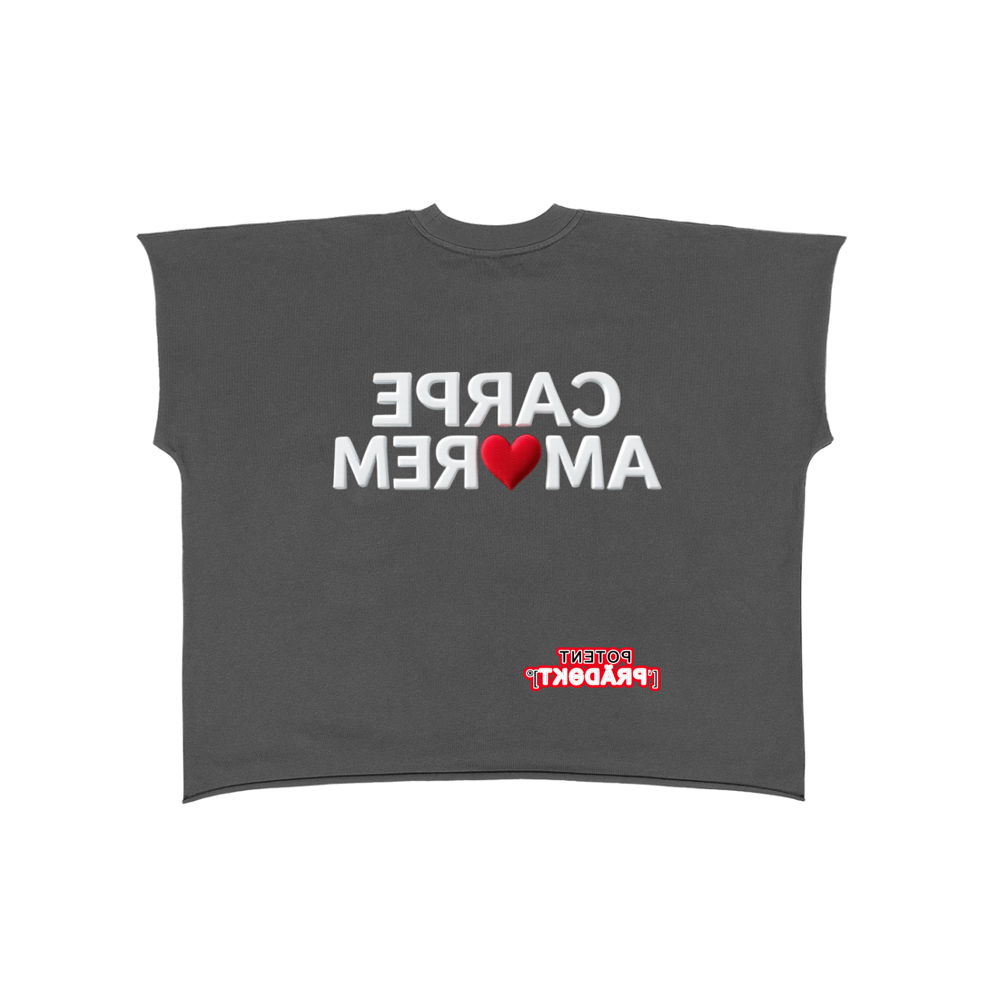 Raw Edge Boxy Non-Shrink T-Shirt