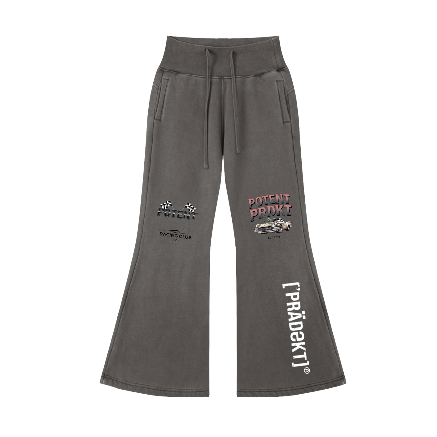 Vintage Washed Flared Fleece Pants
