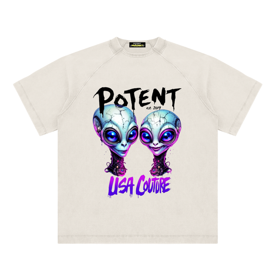 Vintage Washed Raglan Cotton T-Shirt