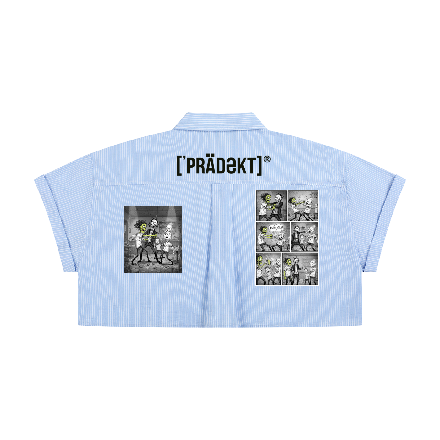 Women’s Striped Boxy Cropped Shirt