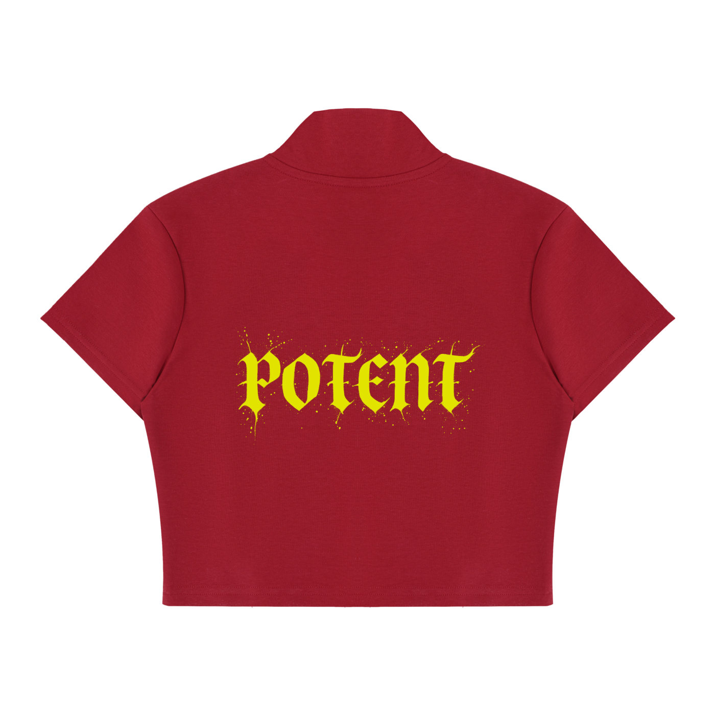Women's Cropped Full Zip Short Sleeve T-Shirt