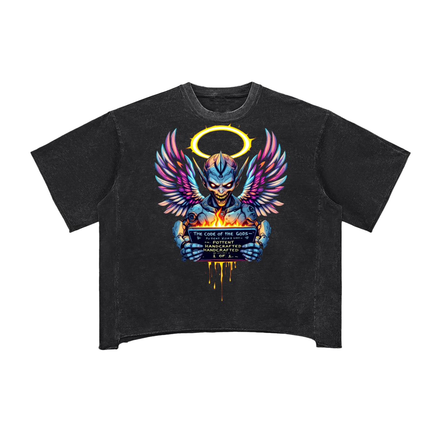 Raw Edge Snow Washed Boxy T-Shirt