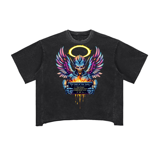 Raw Edge Snow Washed Boxy T-Shirt