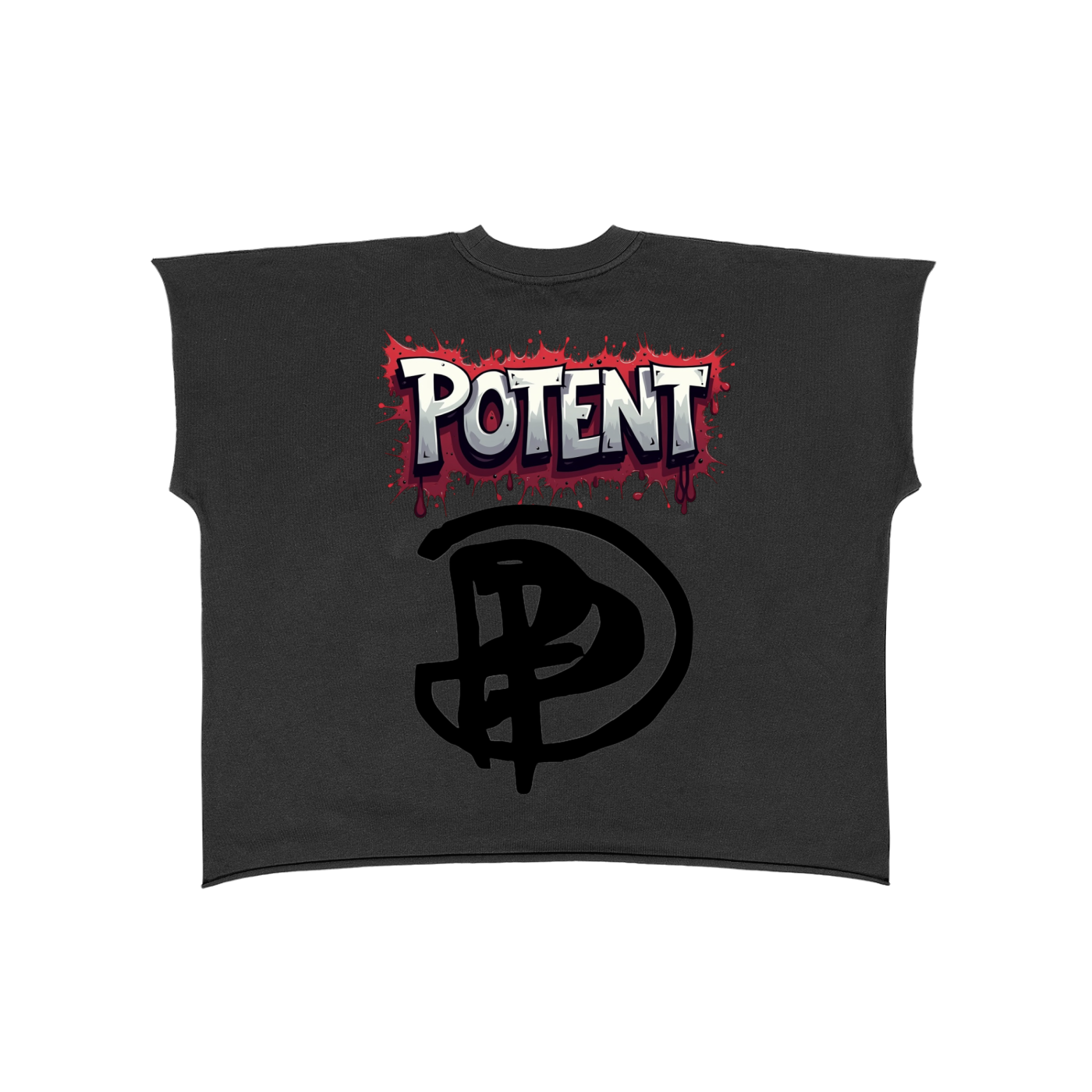 Raw Edge Boxy Non-Shrink T-Shirt