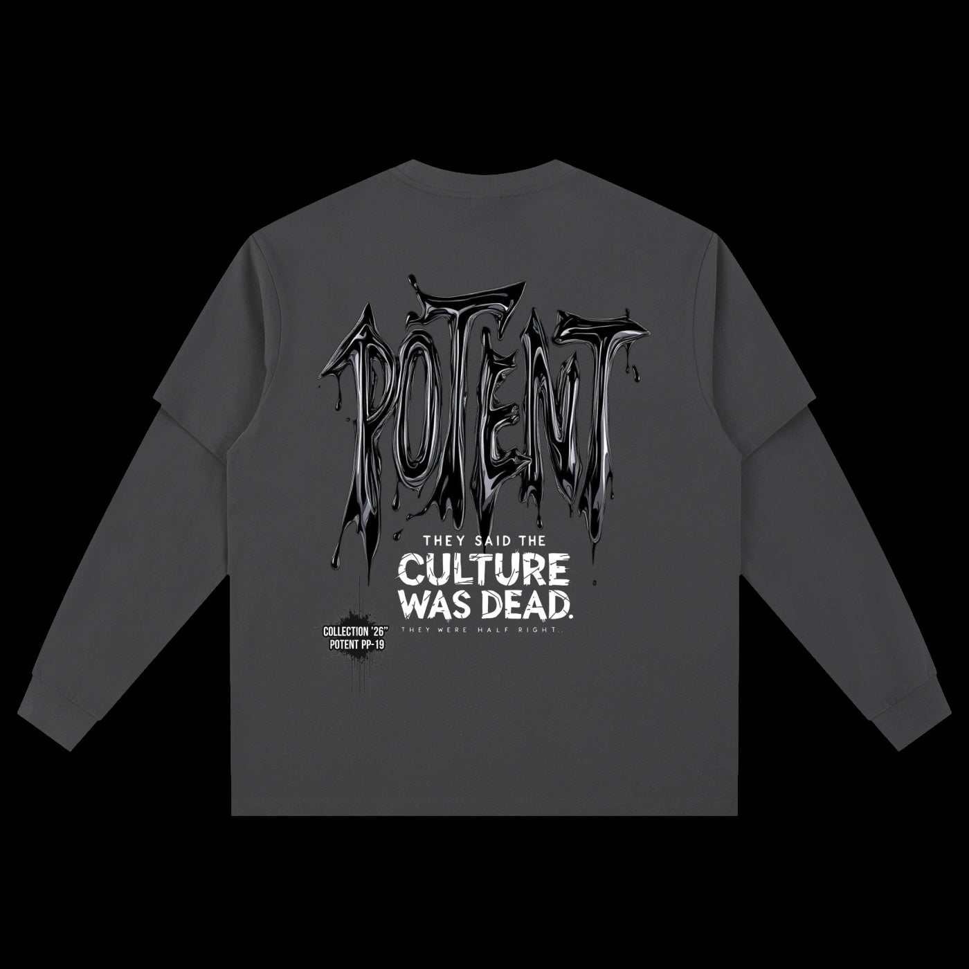 Layered Long Sleeve Oversized Tee