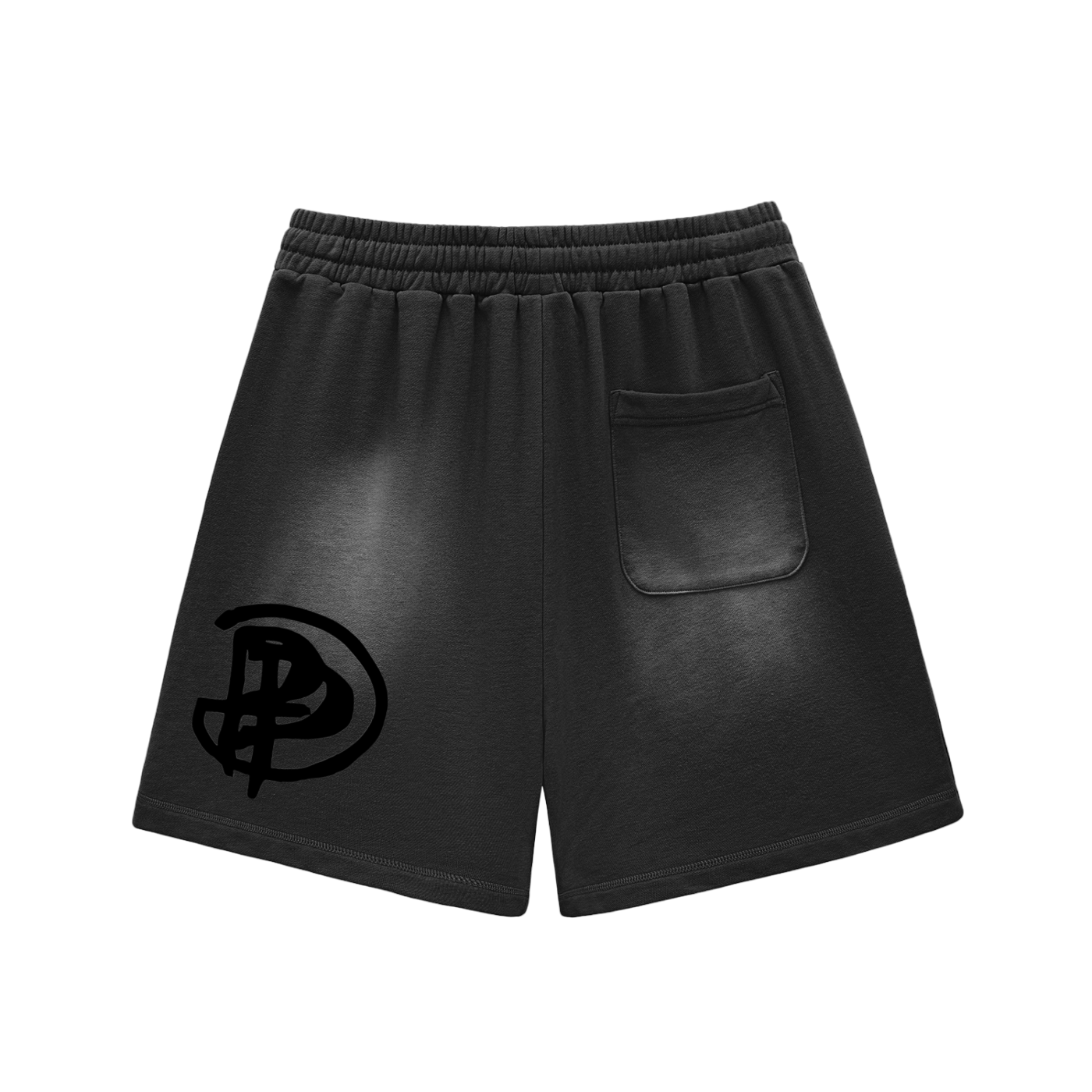 Sun Fade Raw Edge Cotton Shorts