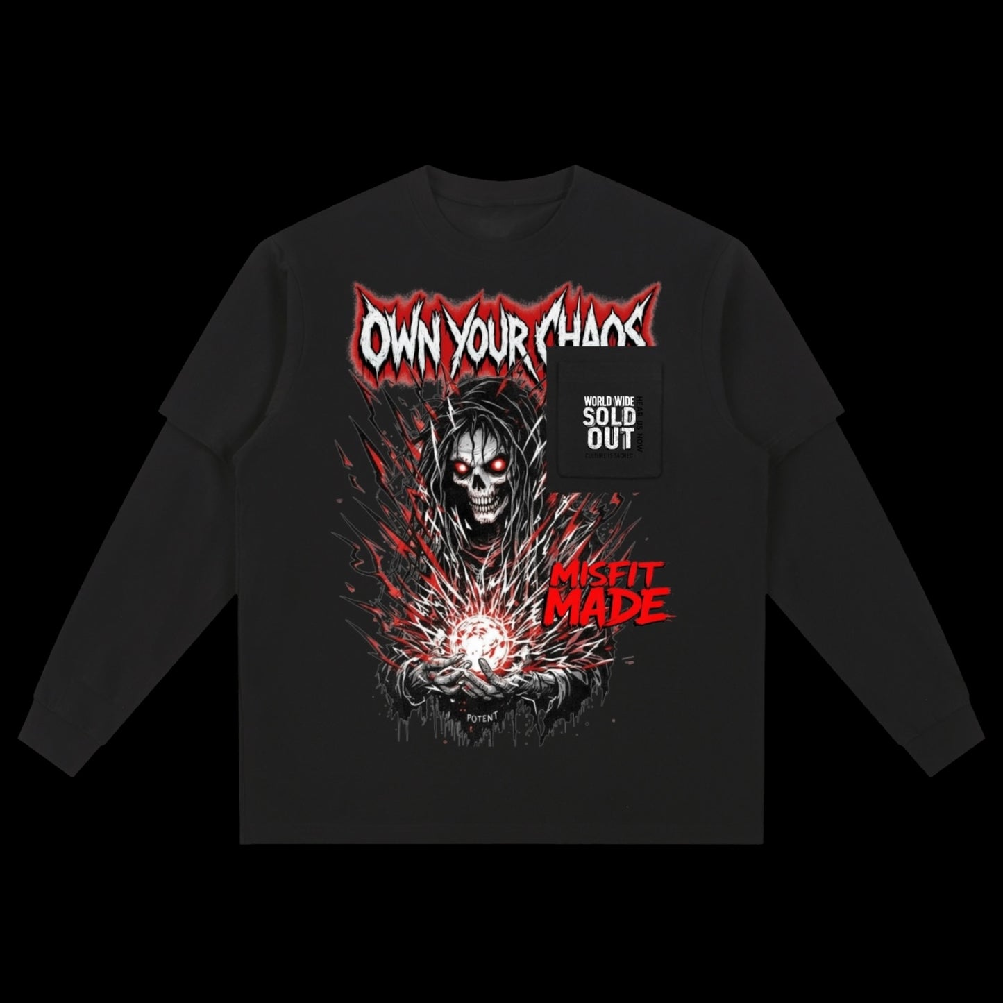 Layered Long Sleeve Oversized Tee