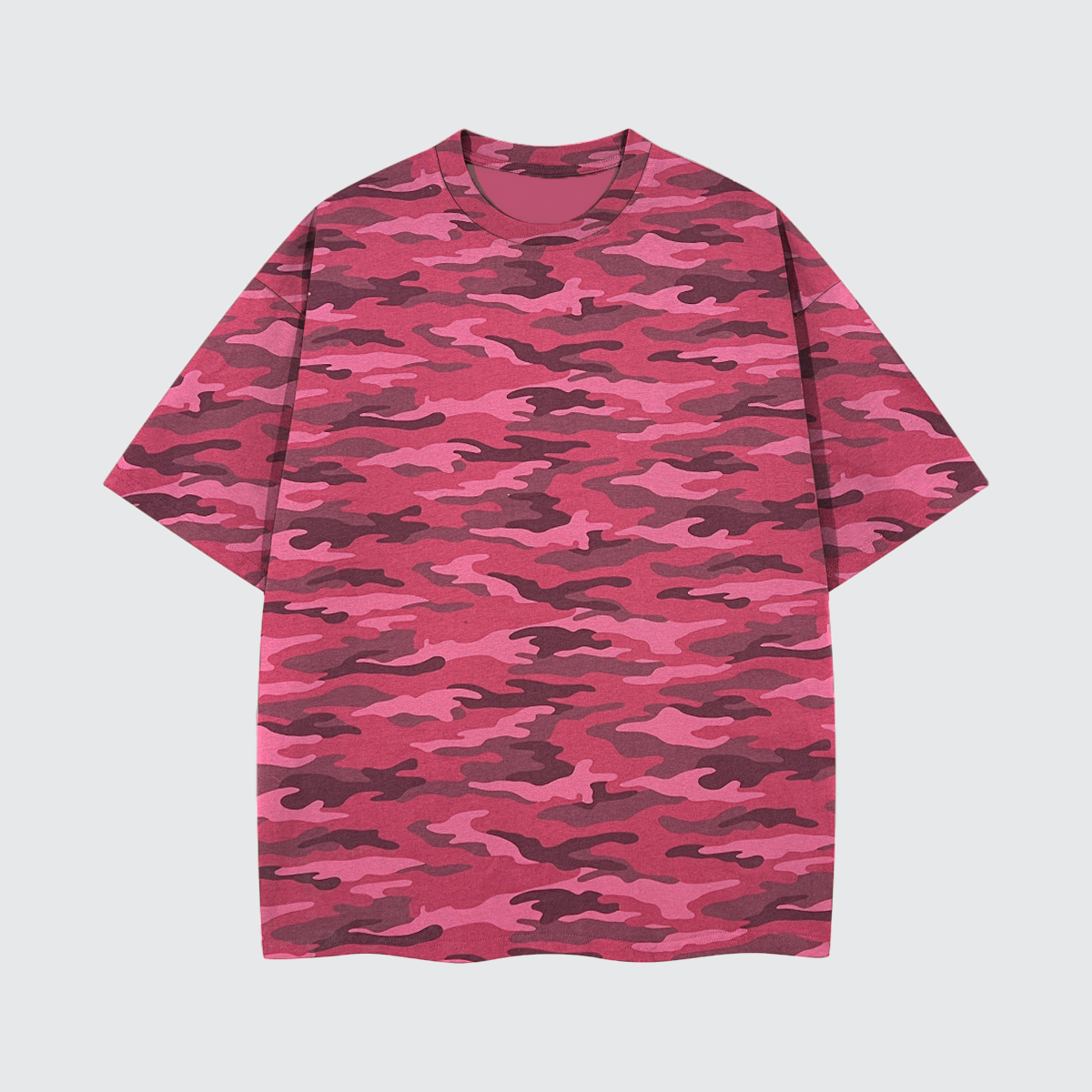 Unisex Heavyweight Cotton Rose Camo Oversized T-Shirt (270GSM)
