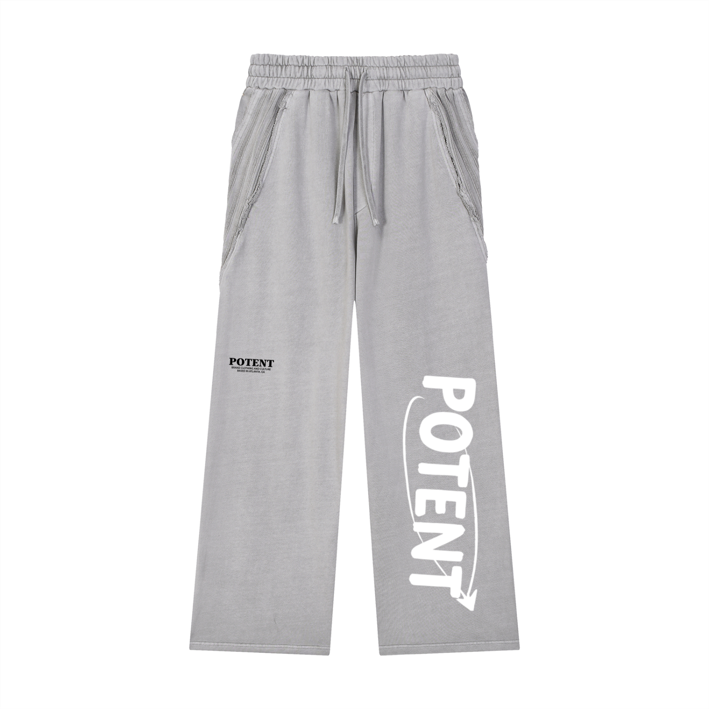 Snow Washed Tape Raw Edge Sweatpants