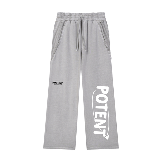Snow Washed Tape Raw Edge Sweatpants