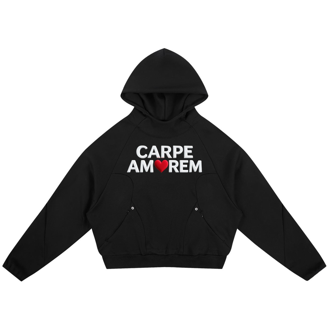 Curved Panel Raglan Hoodie