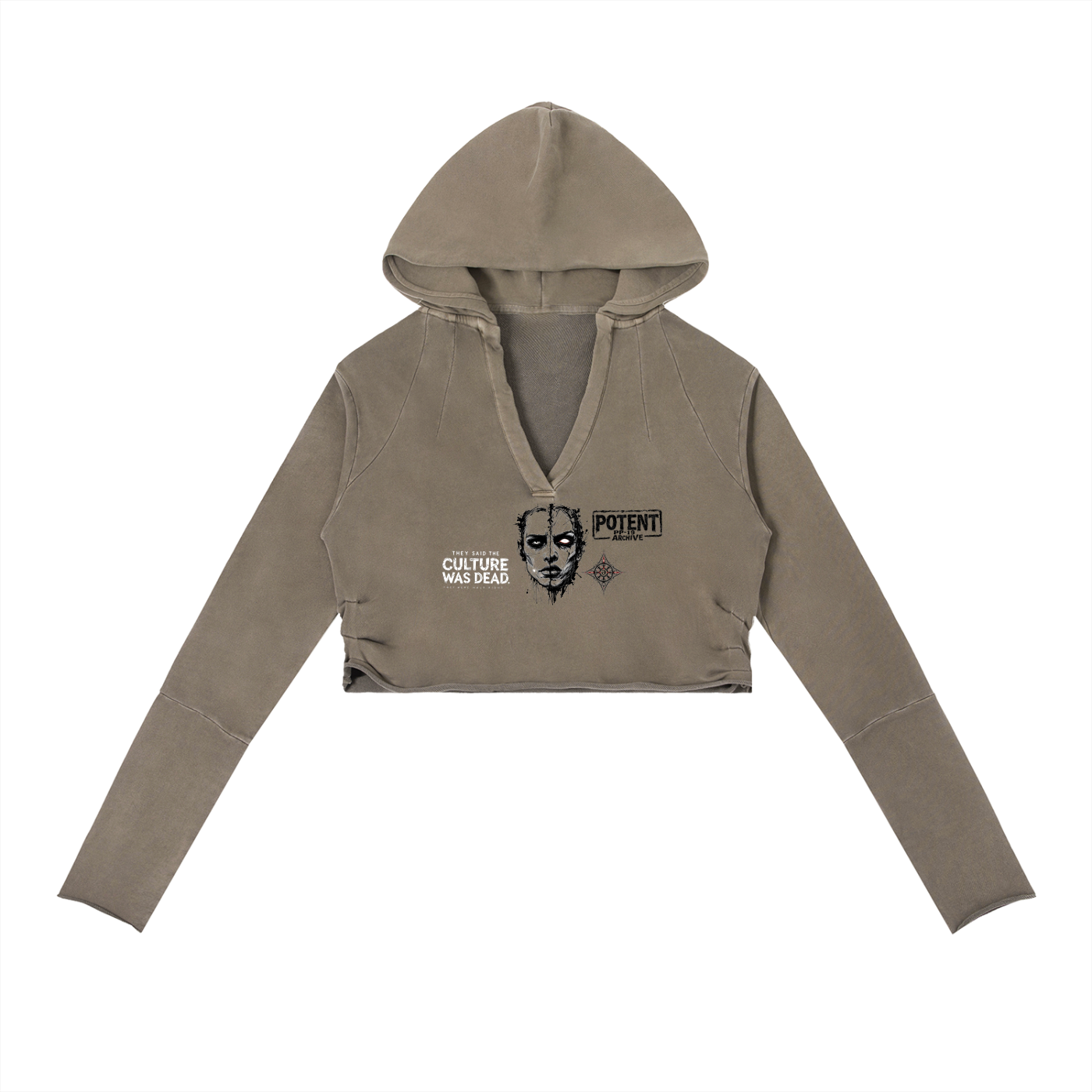 Vintage Washed Raw Edge Hoodie