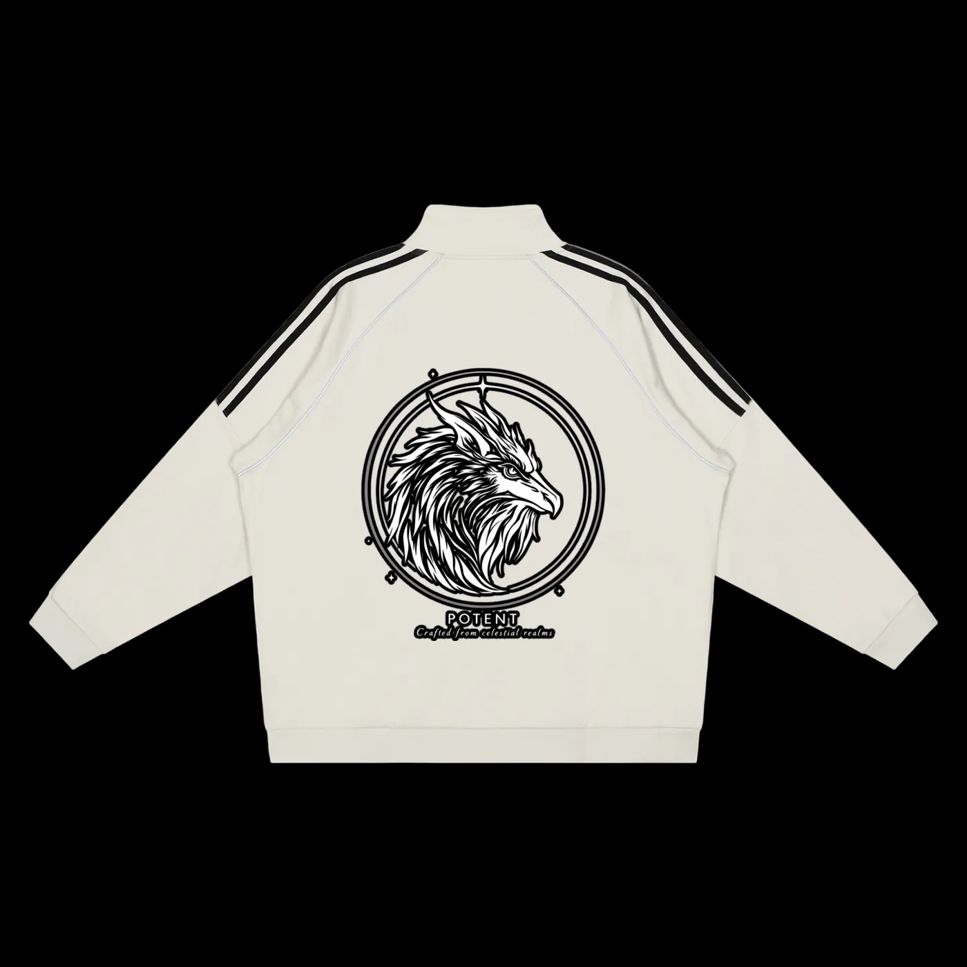 Reflection Striped Raglan Sleeve  Jacket