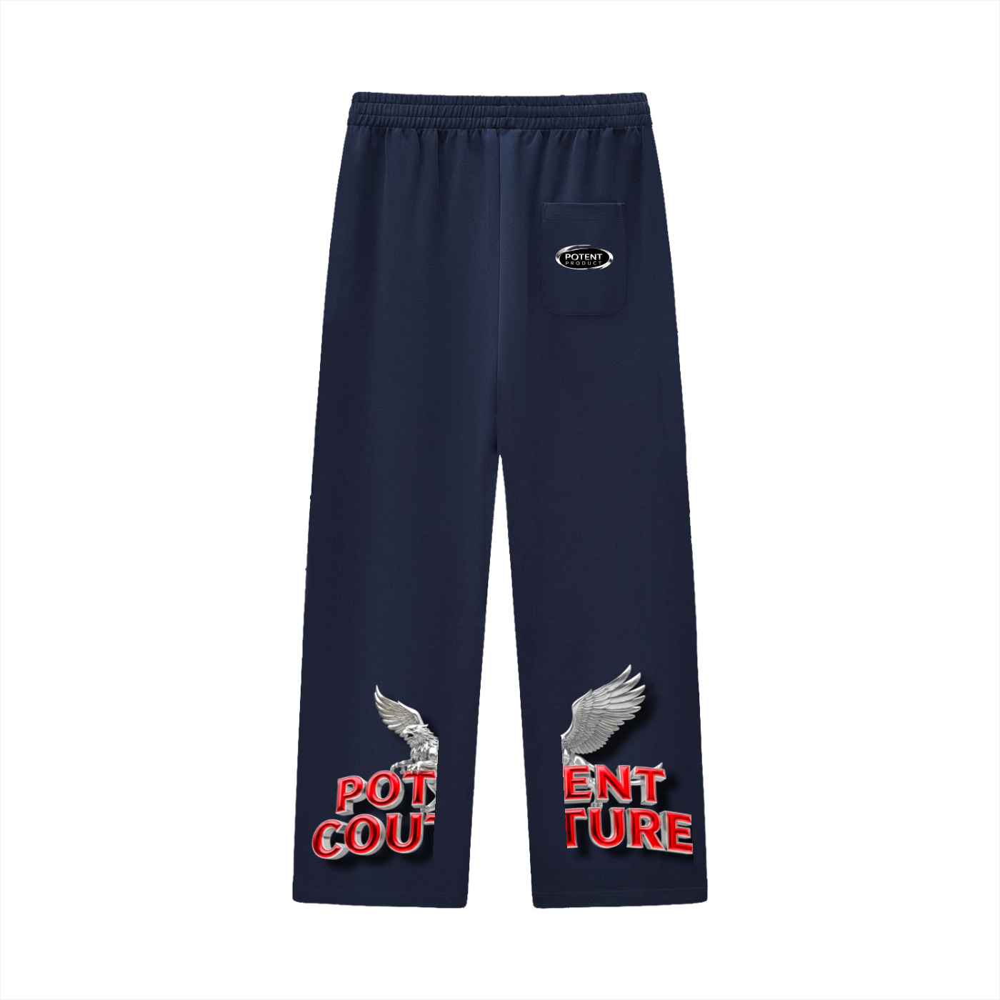 Curved Stripe Straight Sweatpants