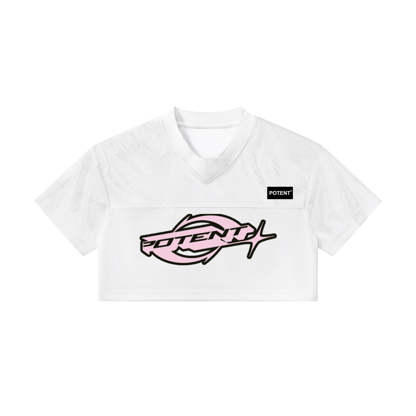 Women’s Cropped Paneled V-Neck Jersey