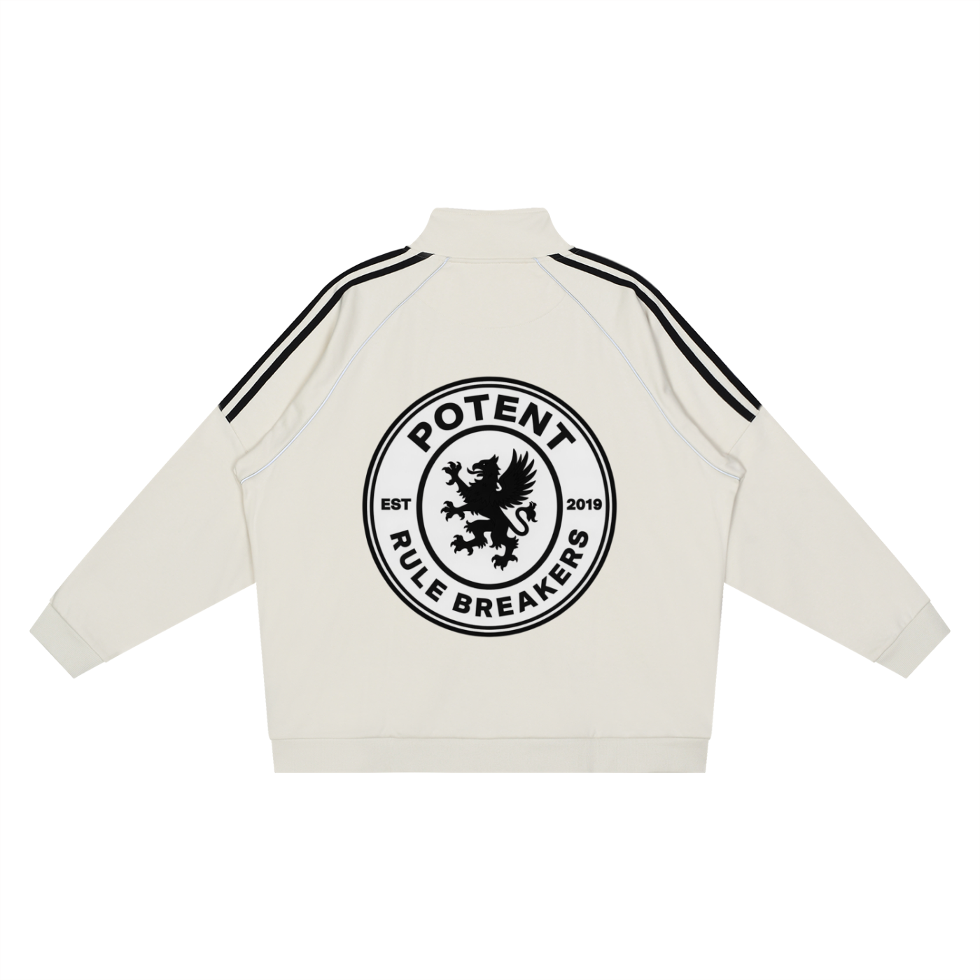 Reflection Striped Raglan Sleeve  Jacket