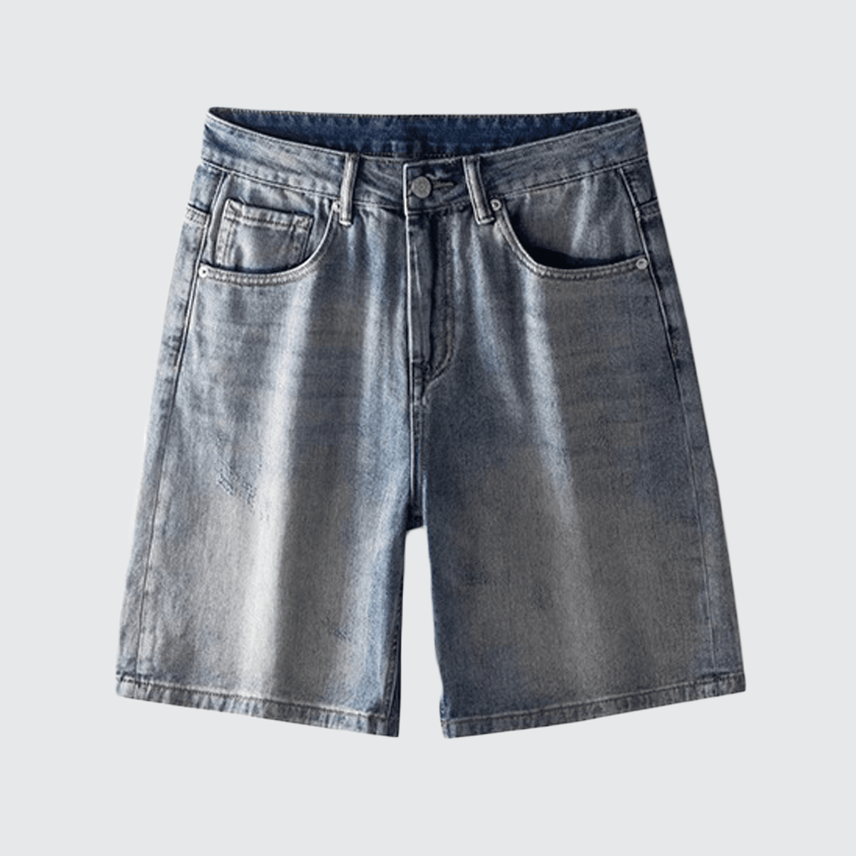 Vintage Straight-leg Loose Denim Shorts
