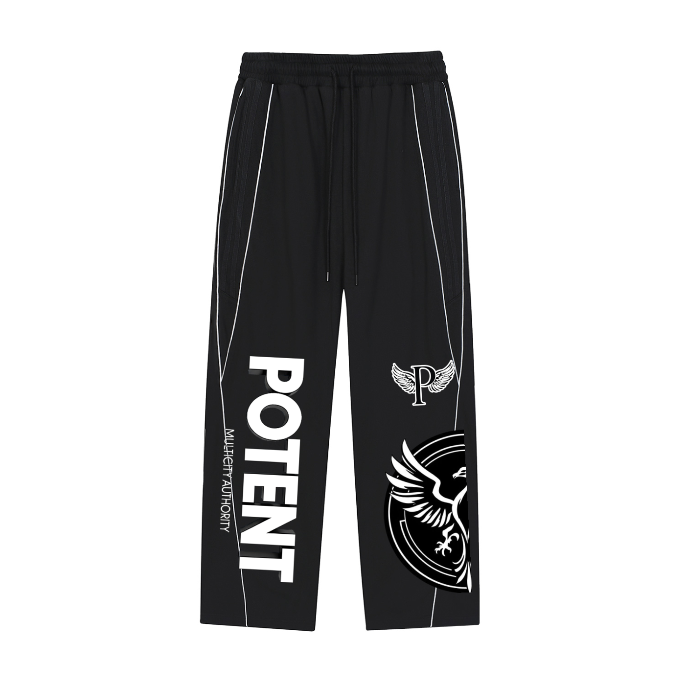 Reflection Striped Straight-Leg Sweatpants