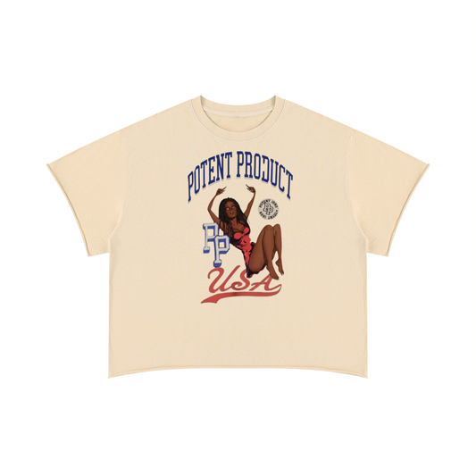 Unisex Boxy Raw Edge T-Shirt