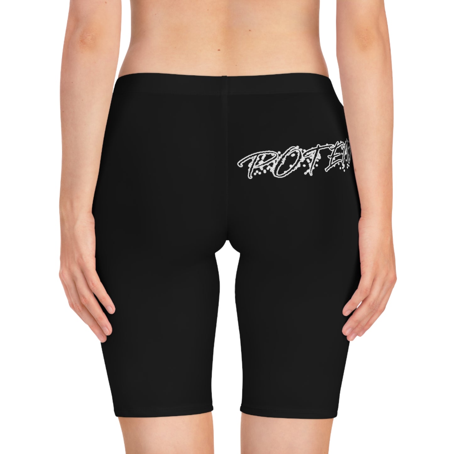 Potent Couture Women's Bike Shorts — Minimal Script Logo Cycling Shorts