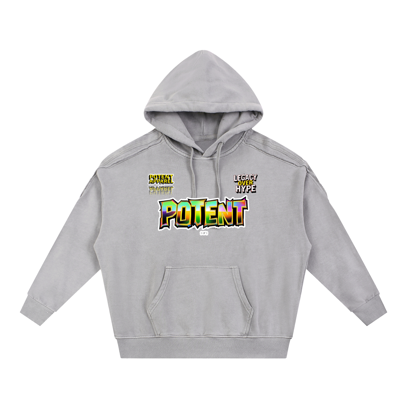 Snow Washed Tape Raw Edge Hoodie 420 GSM