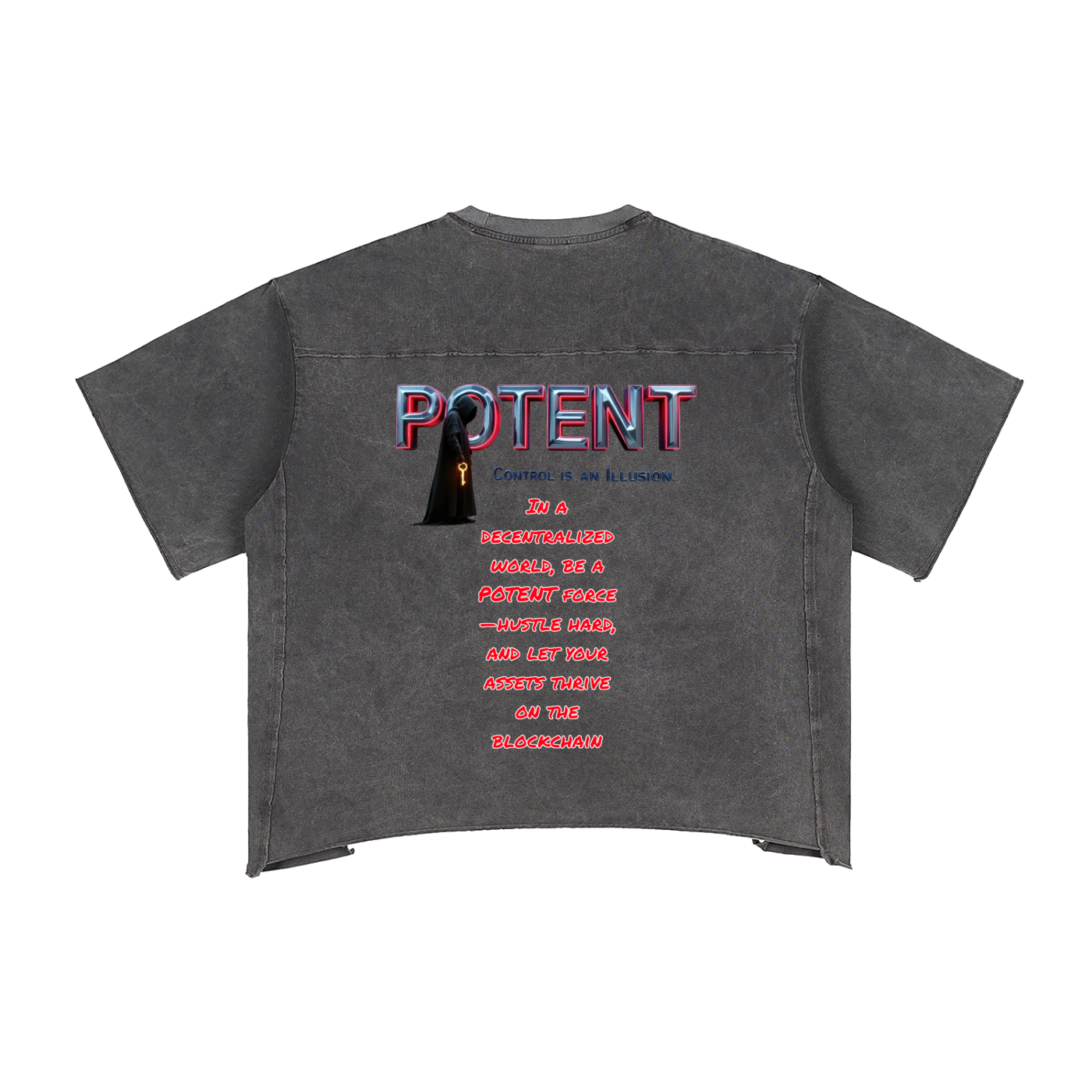 Raw Edge Snow Washed Boxy T-Shirt