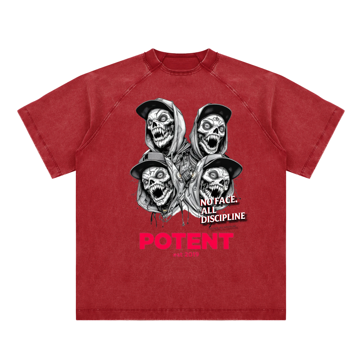 Vintage Washed Raglan Cotton T-Shirt