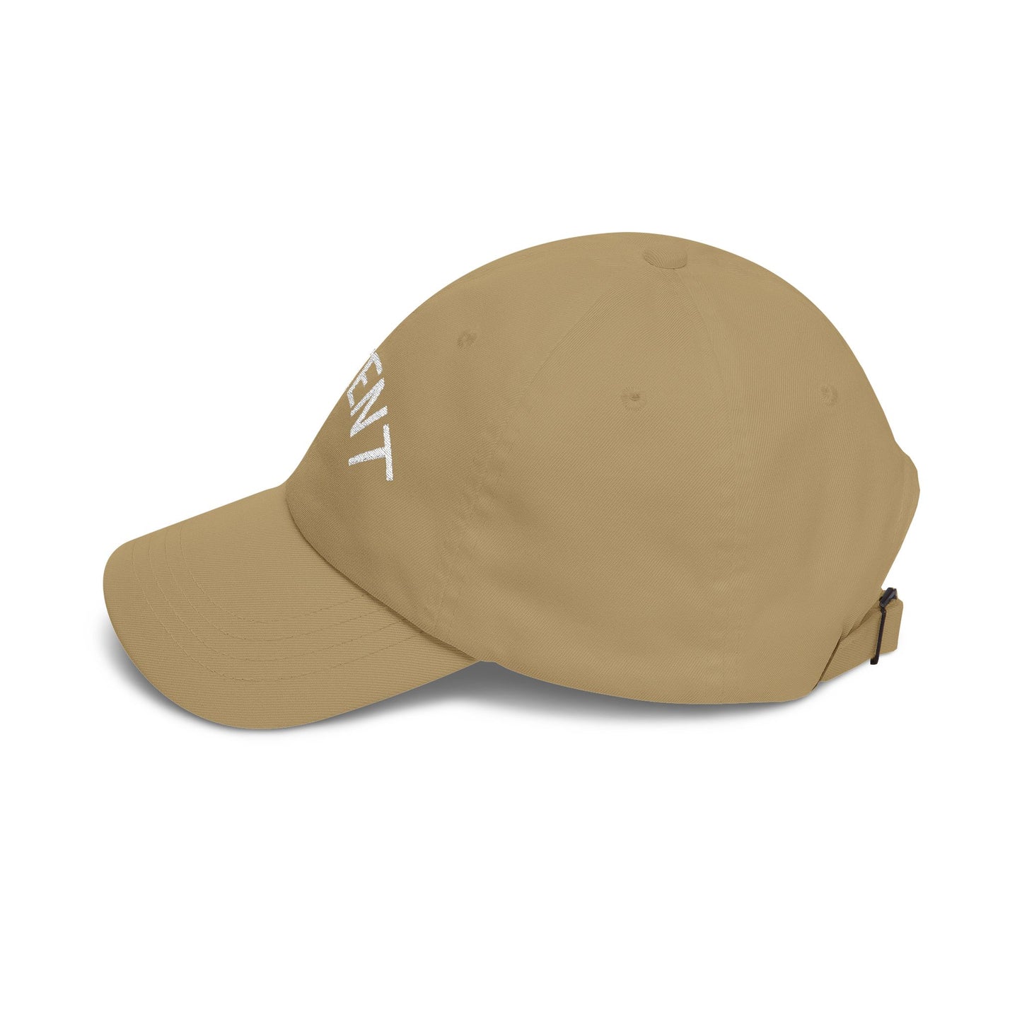 Potent Embroidered Dad Cap — Minimal White Baseball Hat