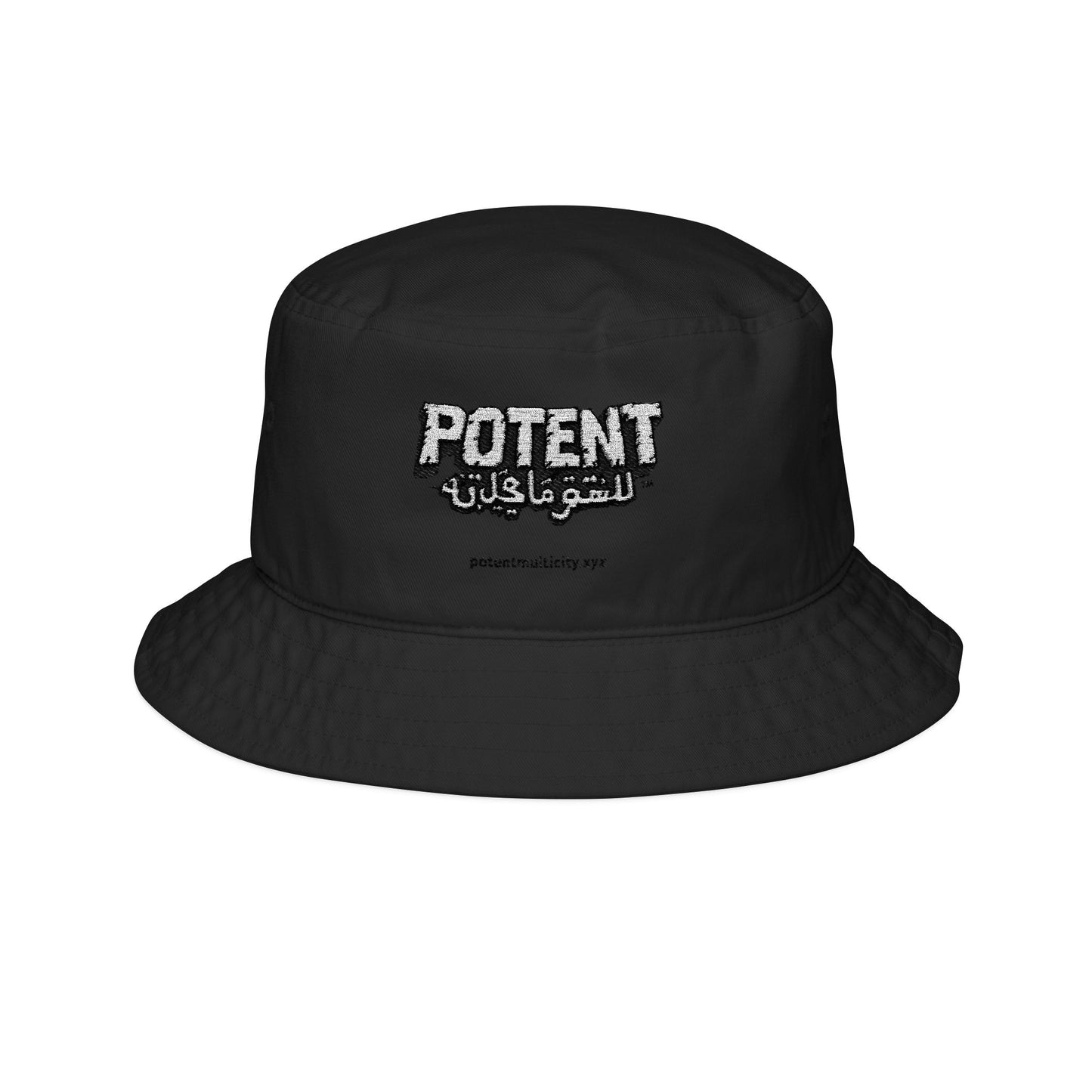 Bucket Hat — 'POTENT' Embroidered Streetwear Hat