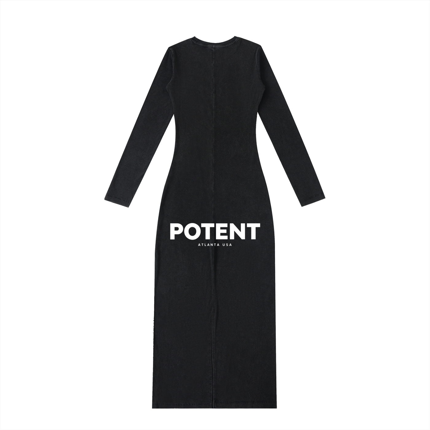 Dyed Washed Slit Maxi Dress