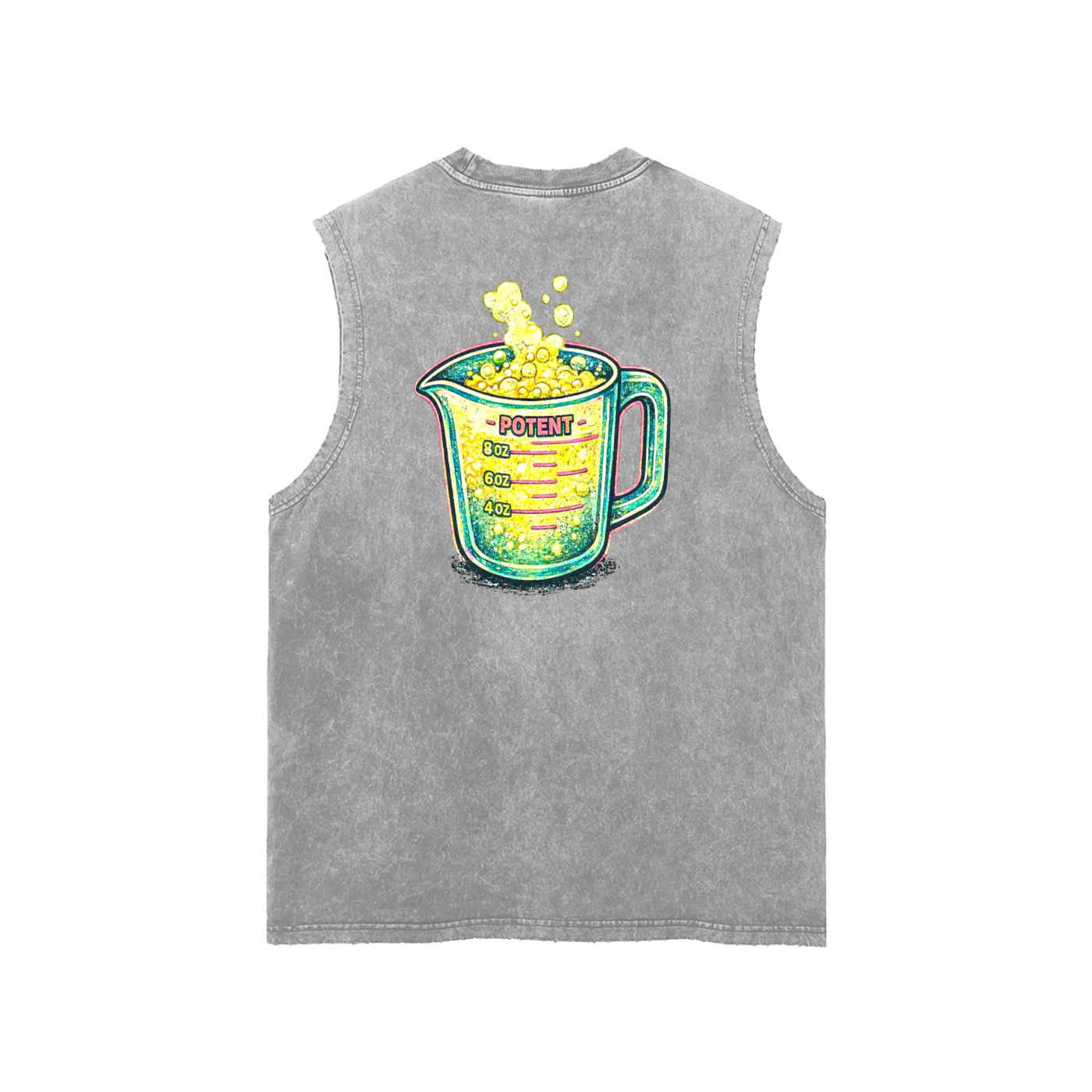 Snow Washed Frayed Hem Tank Top