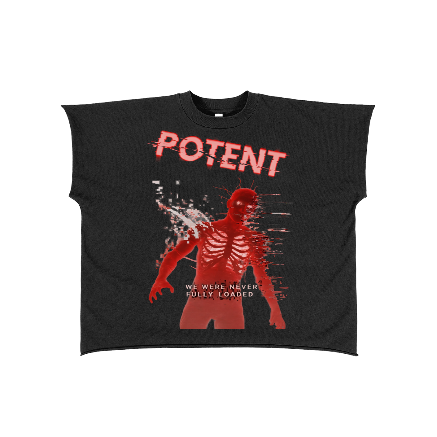 Raw Edge Boxy Non-Shrink T-Shirt