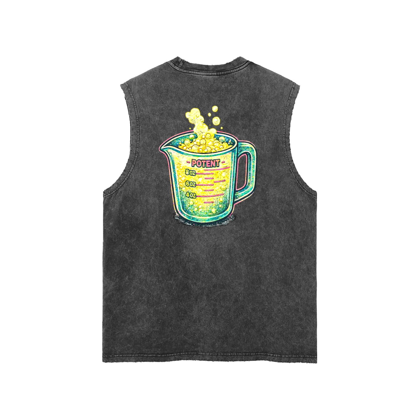 Snow Washed Frayed Hem Tank Top