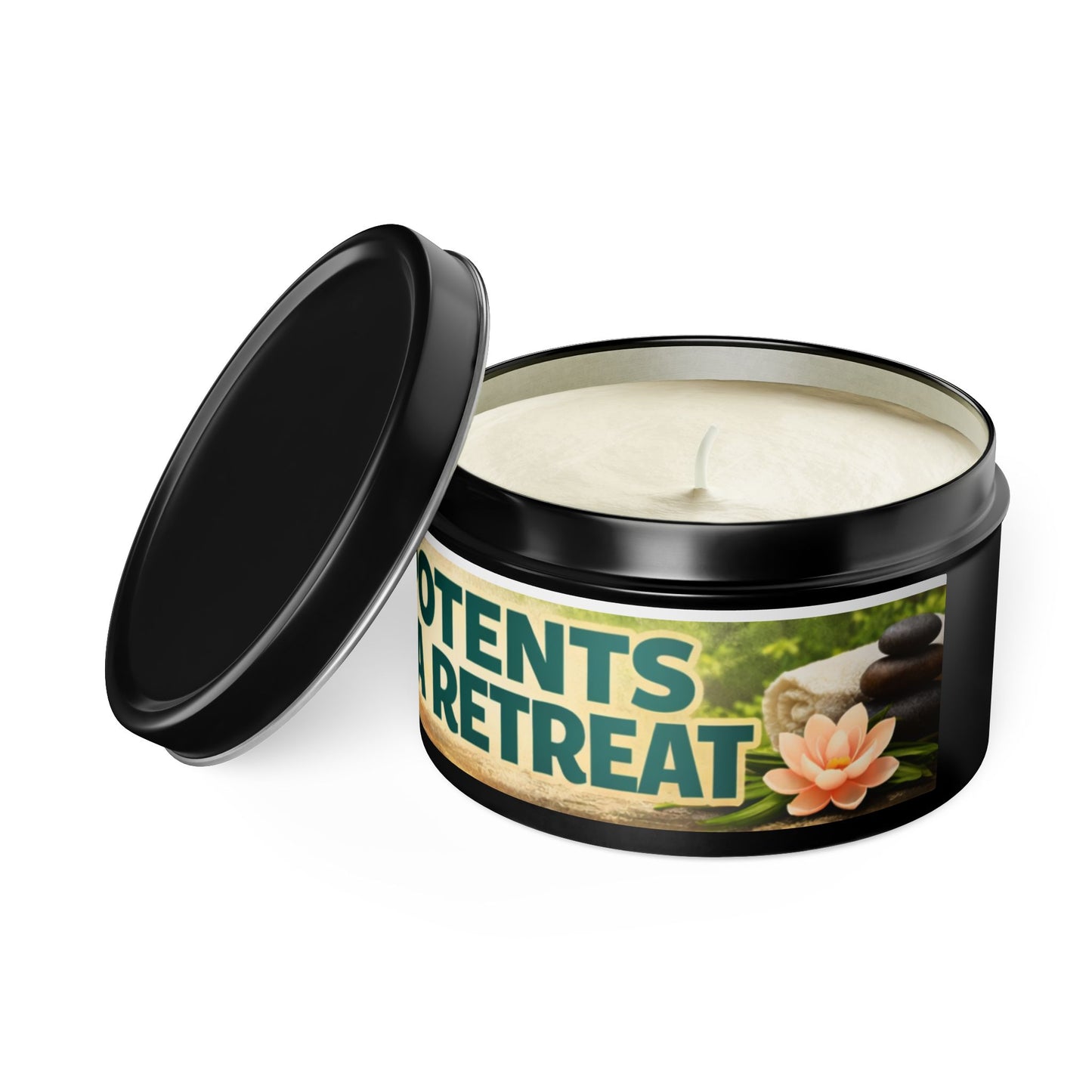 Vanilla Bean Tin Candle — Potent Scented Soy Candle