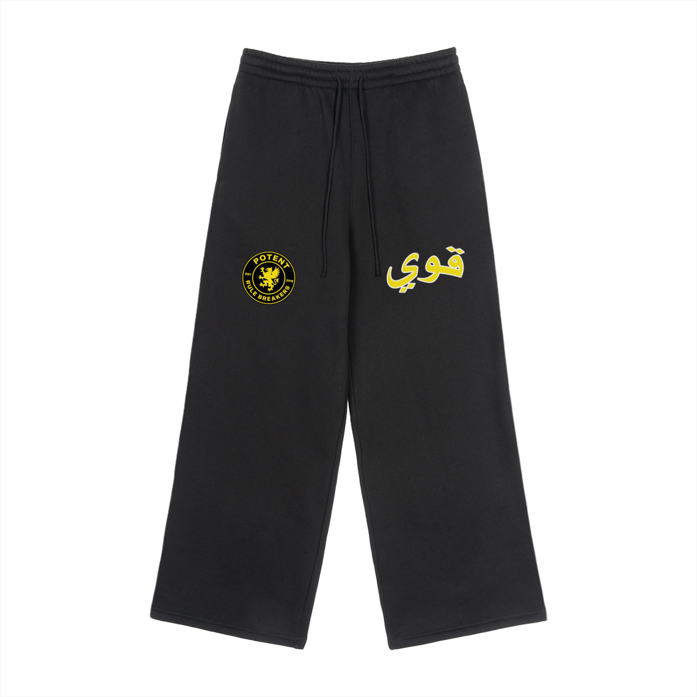 Fleece Drawstring Straight-Leg Sweatpants