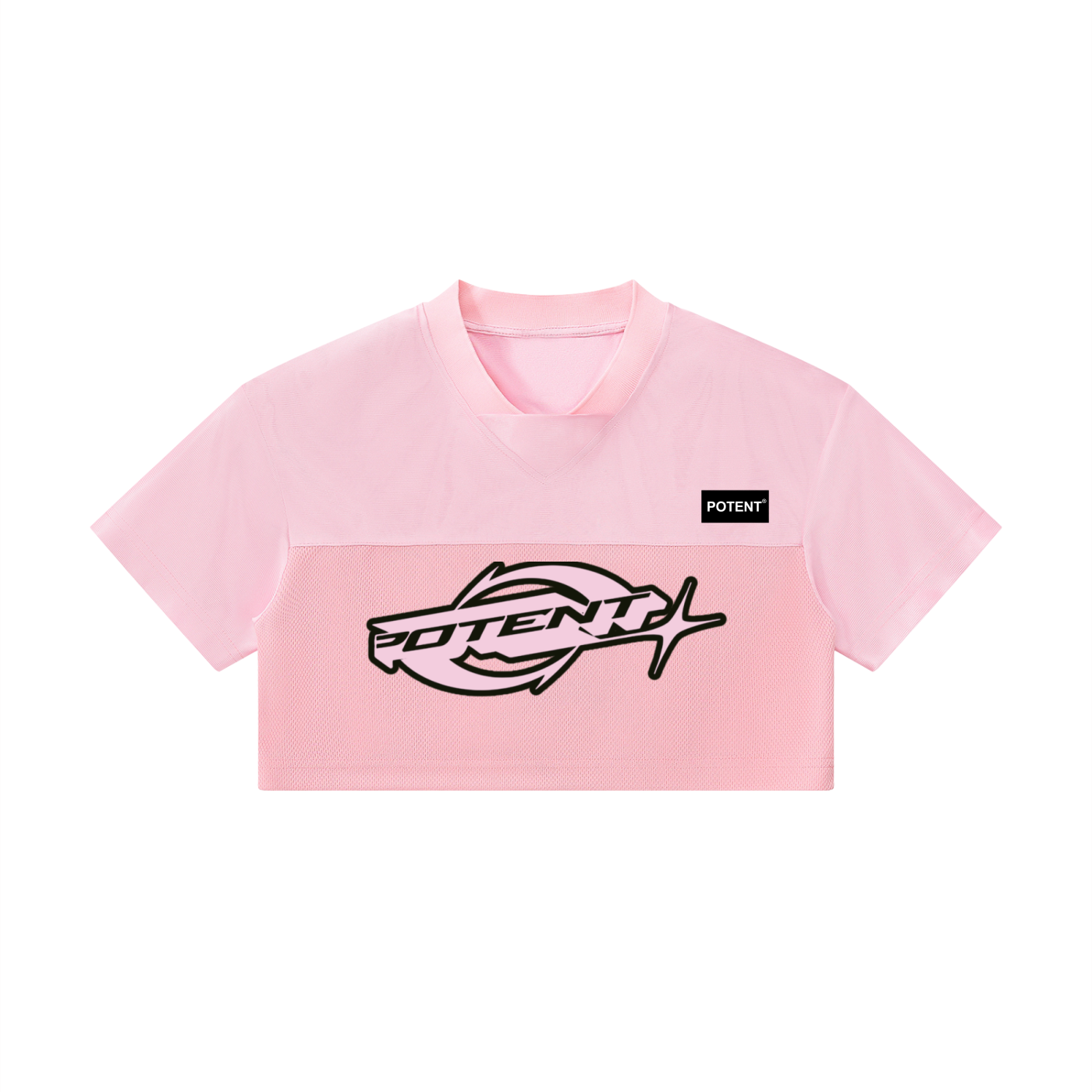 Women’s Cropped Paneled V-Neck Jersey