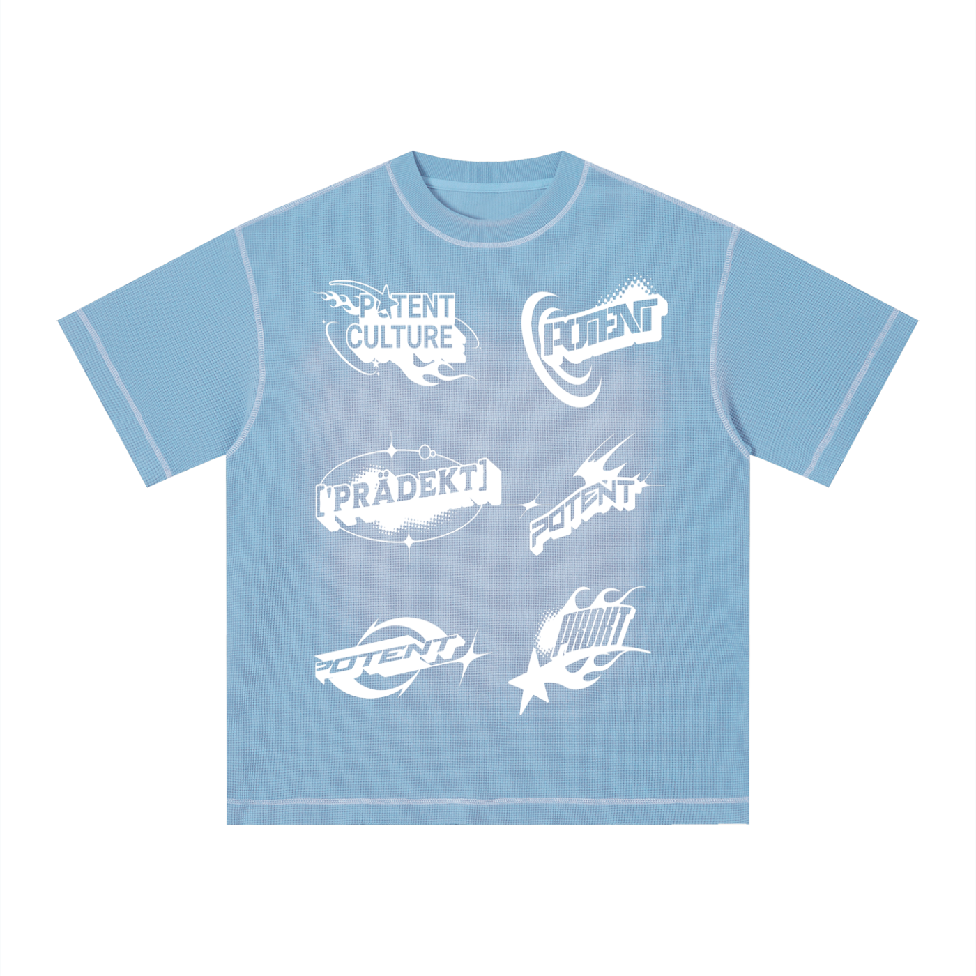 Unisex Sunfade Waffle Boxy T-Shirt