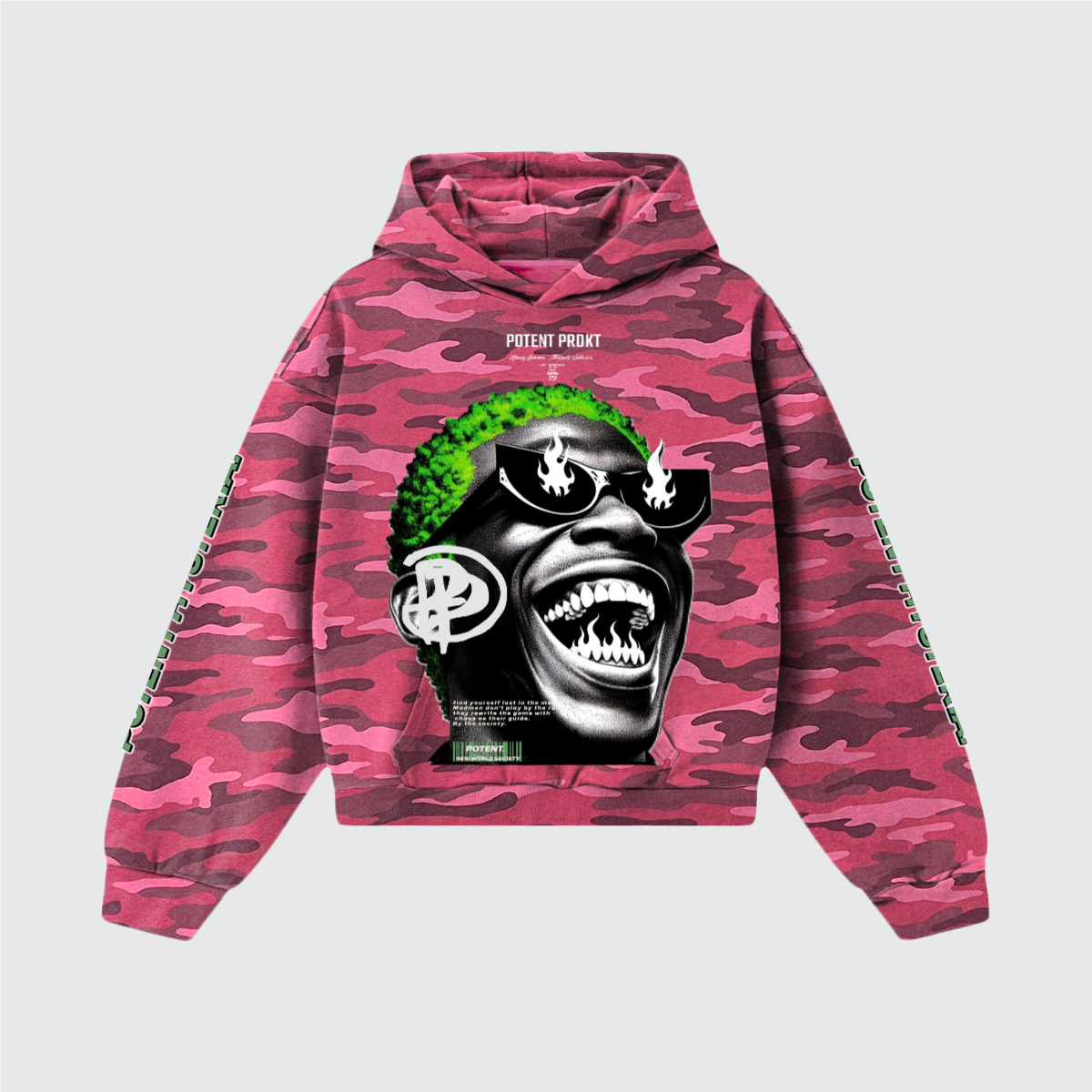 Unisex Worldwide Quality Heavyweight M Rose Camo Hoodie (420GSM)