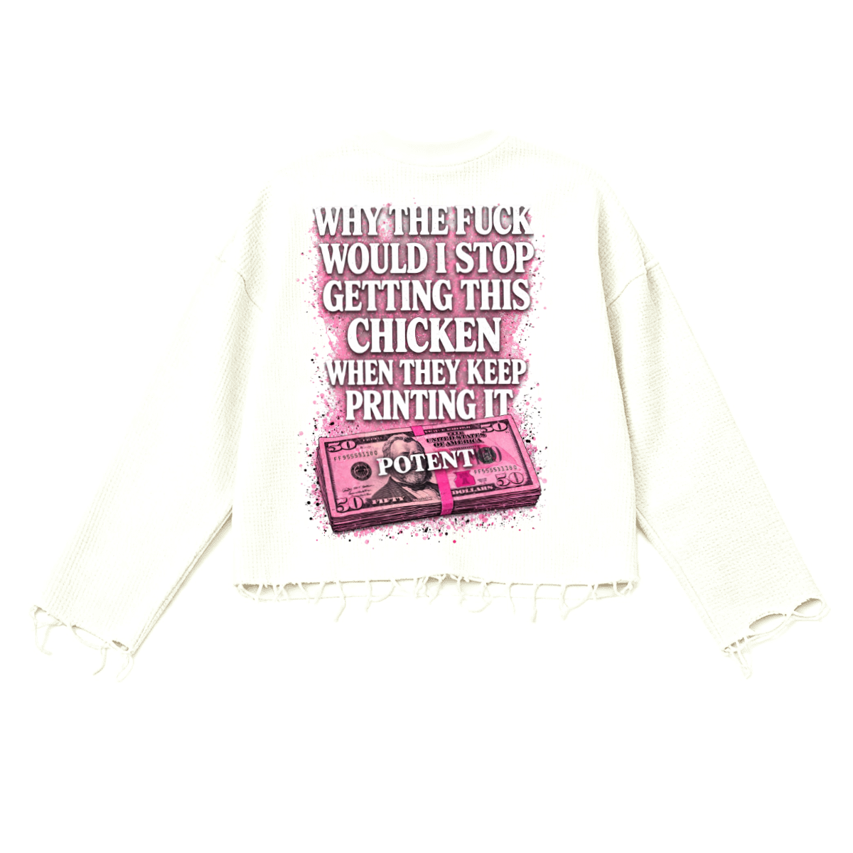 Unisex Heavyweight Waffle Cropped Long-Sleeve Shirt (290GSM)