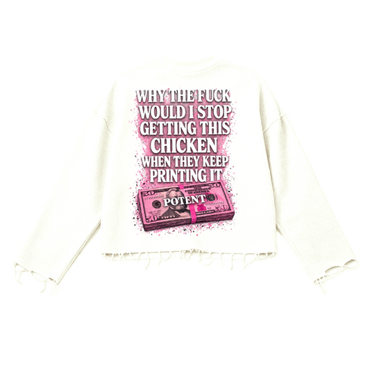 Unisex Heavyweight Waffle Cropped Long-Sleeve Shirt (290GSM)