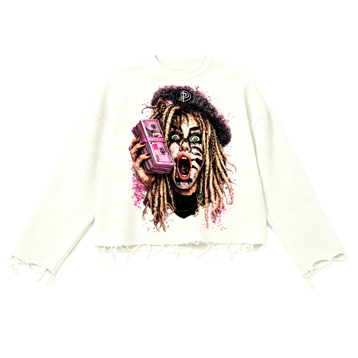 Unisex Heavyweight Waffle Cropped Long-Sleeve Shirt (290GSM)