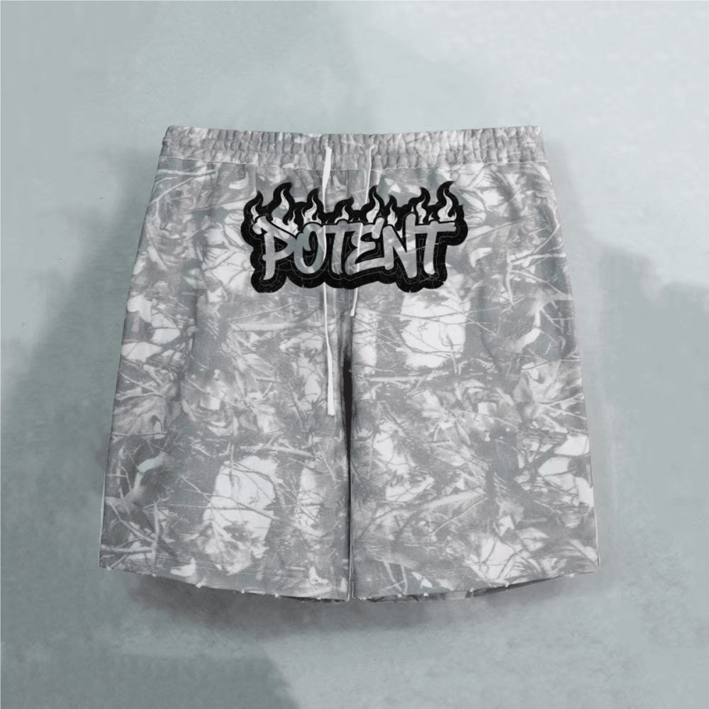 Unisex Heavyweight 100% Cotton French Terry Camo Shorts (400GSM)