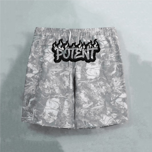 Unisex Heavyweight 100% Cotton French Terry Camo Shorts (400GSM)
