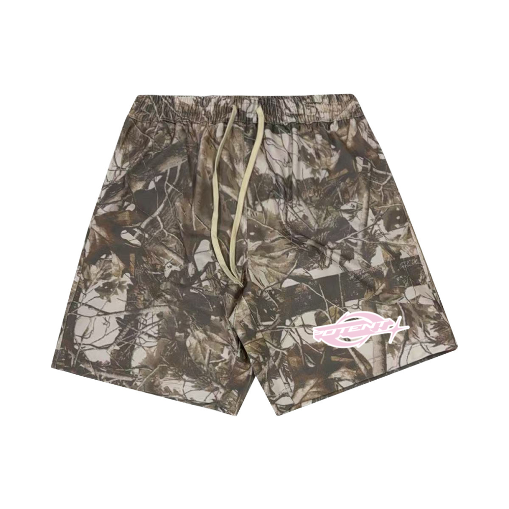 Unisex Heavyweight 100% Cotton French Terry Camo Shorts (400GSM)